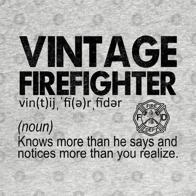 Vintage Firefighter Distressed by B3pOh